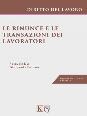 cover image of Le rinunce e le transazioni dei lavoratori